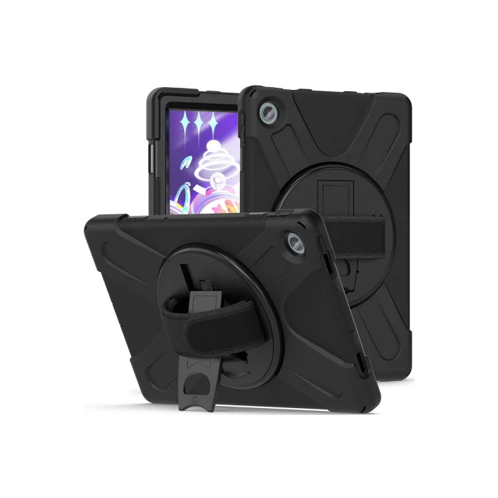 Lenovo ile uyumlu Tab M10 Plus TB-125F - TB-128F 3. Jenerasyon STSR Defender Tablet Silikon - Siyah