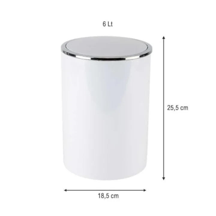 Lenox Çöp Kovası 6 Lt Beyaz M-E35-01