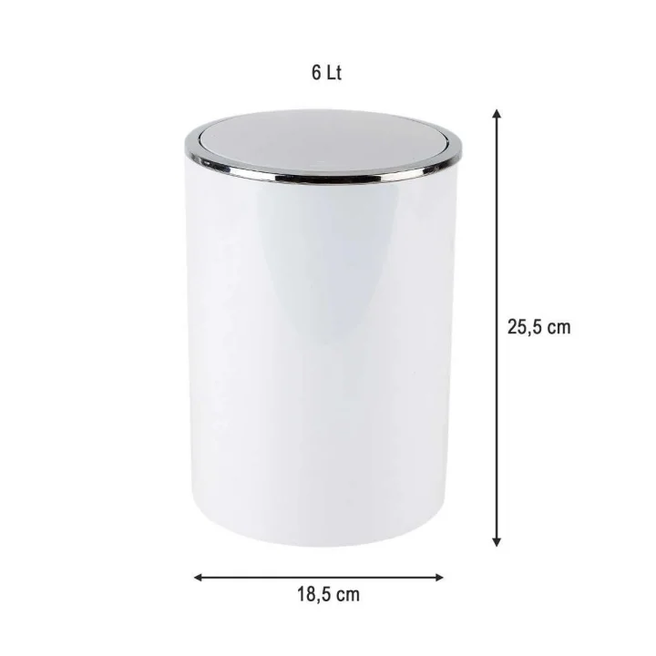 Lenox Çöp Kovası 6 Lt Beyaz M-E35-01