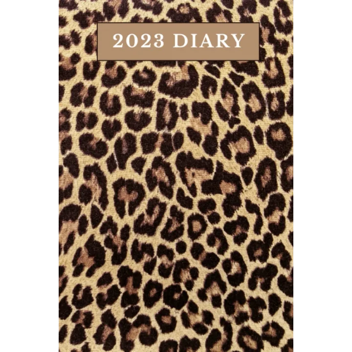 Leopard Print Diary 2023: Week to view, 9 x 6 inch, Perfect gift for women