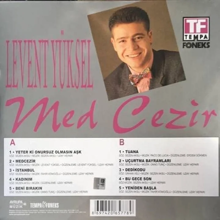 LEVENT YÜKSEL - MED CEZİR - LP 33 Devir Plak