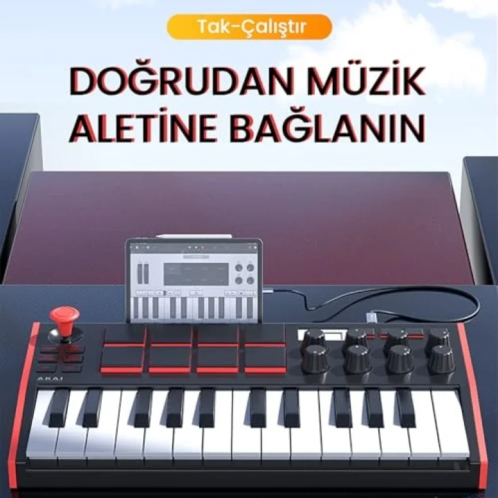 Lightning to MIDI USB-B iPhone iPad Uyumlu Müzik Enstrüman Kablosu