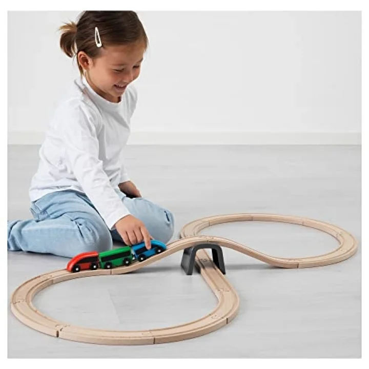 LILLABO 20 parçalı temel tren seti, çok renkli