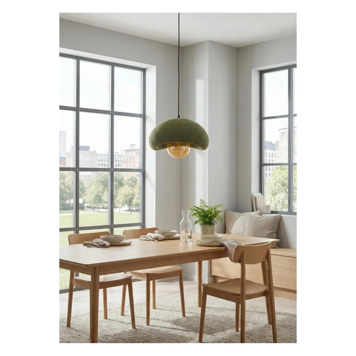 Limon 3D Desing Beton Sarkıt Avize – Rustik Bohem Modern Tekli Sarkıt Avize (E27 Ampul Dahil) YVR-B-100-55