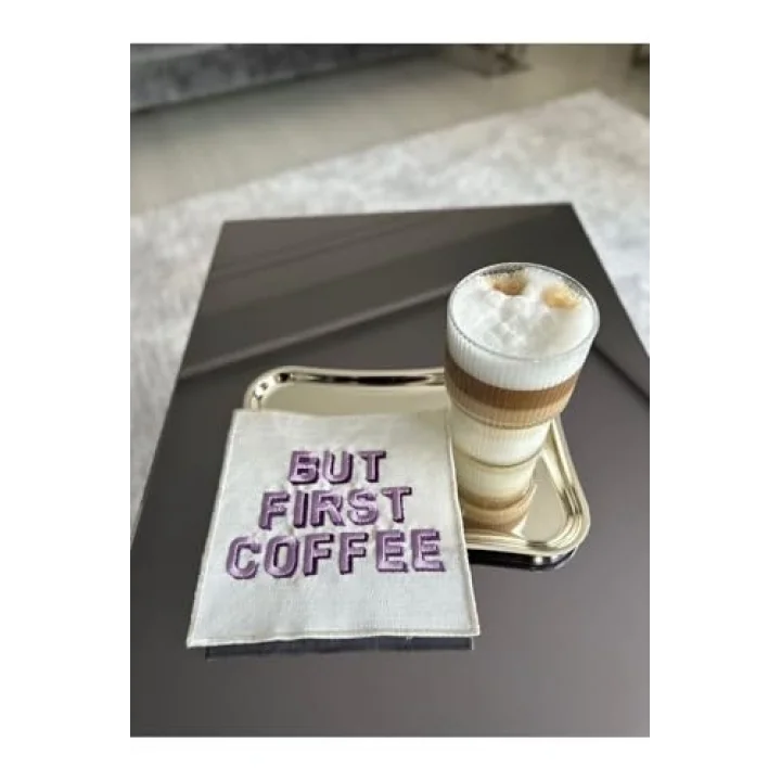 Linda Mia But First Coffee Desenli Kokteyl Peçete