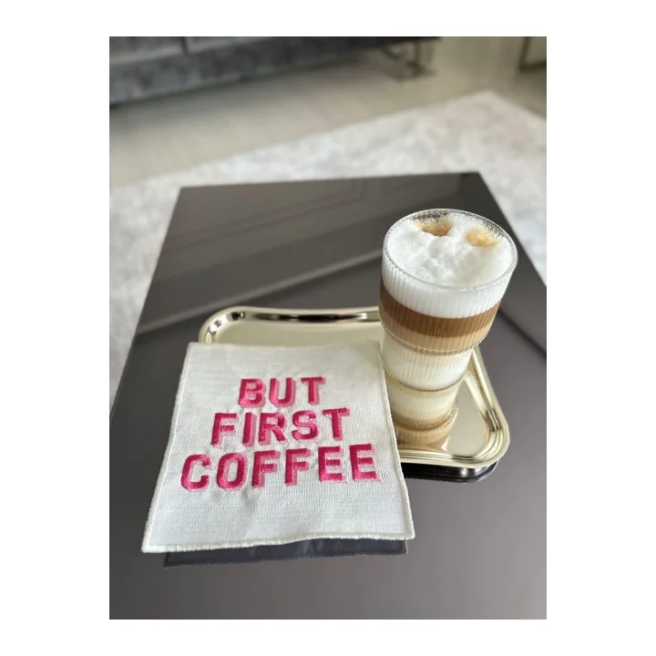 Linda Mia But First Coffee Desenli Kokteyl Peçete