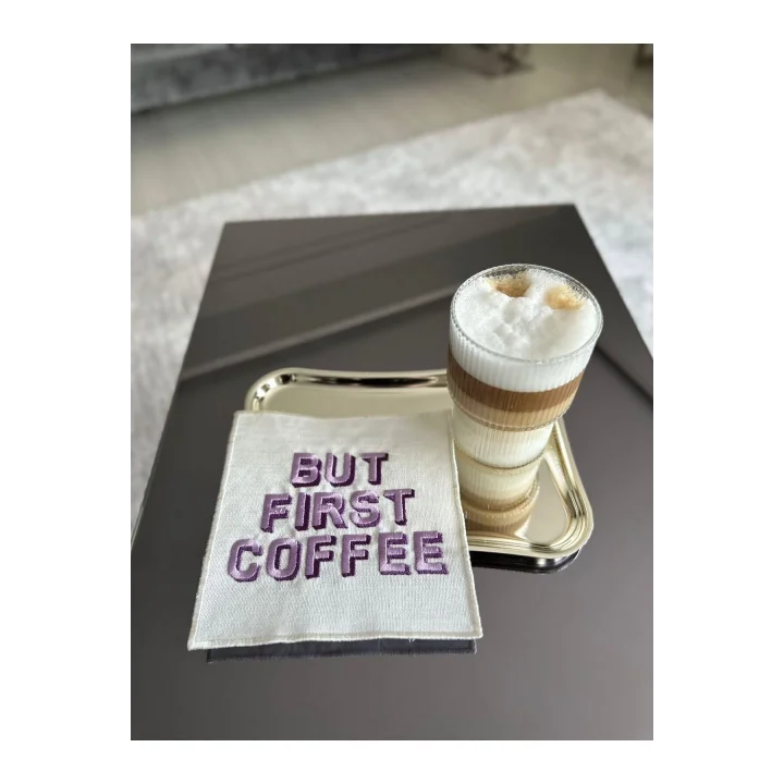 Linda Mia But First Coffee Desenli Kokteyl Peçete