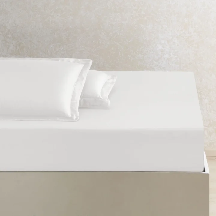 Linens X TENCEL™ Lyocell Çift Kişilik Lastikli Çarşaf Beyaz