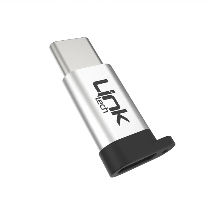 Linktech Micro USB to Type-C Dönüştürücü Adaptör, 5 Gbps Veri Aktarım Hızı, 2.4A Hızlı Şarj Desteği, Kompakt Metal Alaşım Şık Tasarım,Android, Tablet ve MacBook Cihazlar ile Uyumlu (Gri)