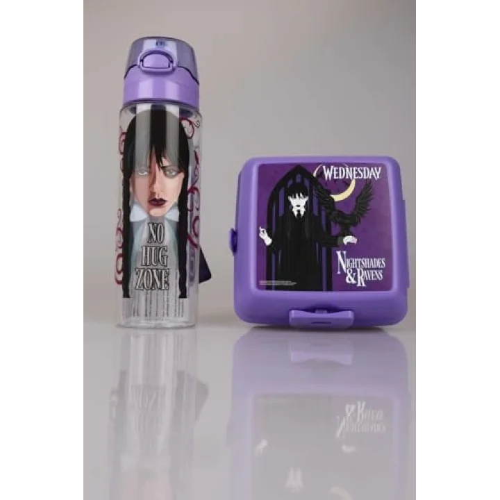 Lisanslı 700 mL Trıtan Matara Ve 2 Katlı Beslenme Kabı Yemek Seti