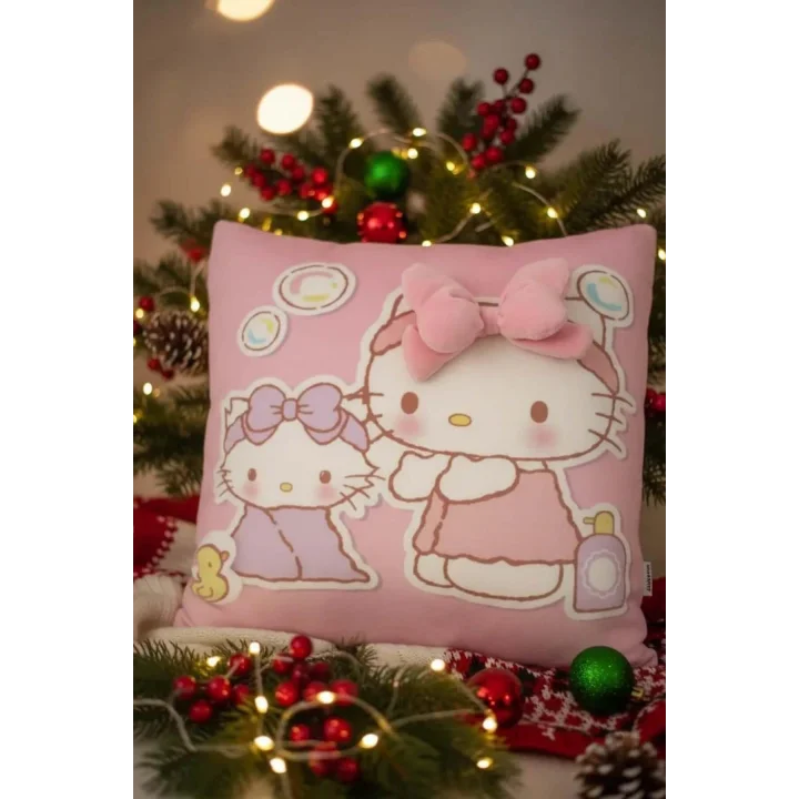 Lisanslı Hello Kitty 3D Baskı Kare Yastık, 2022044410100