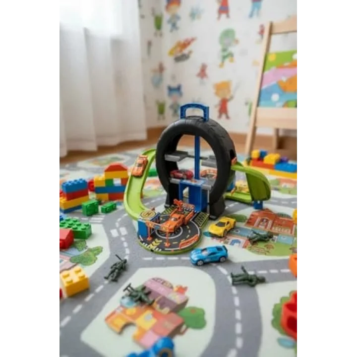 Lisanslı Mini Araba Seti 4lü – Lastik İzli Pistli Yarış Oyuncak Seti