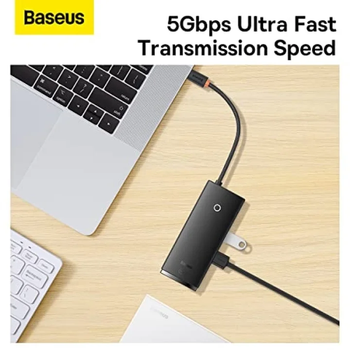 Lite 6sı 1 Arada Multifonksiyonal Type-C Hub Şarj İstasyonu - Siyah