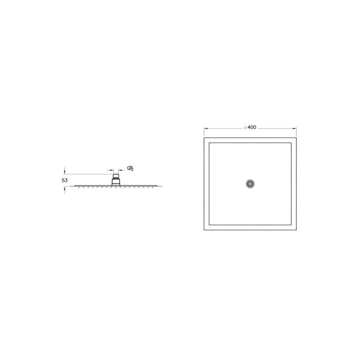 Lite LS A45645 Duş Başlığı 400 mm Krom
