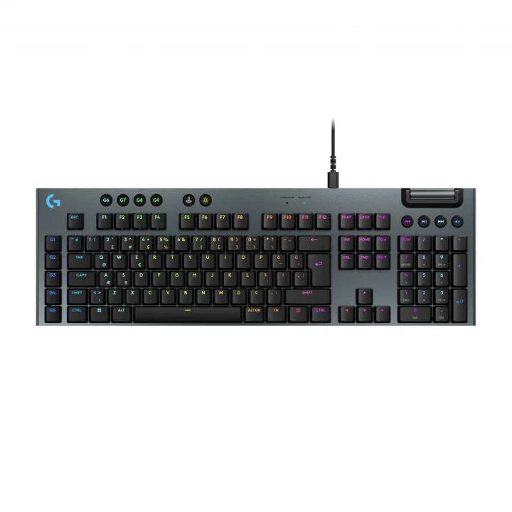 Logitech G G915 X Tactile Kablolu Düşük Profilli RGB Aydınlatmalı PC/Mac için Mekanik İngilizce Q Oyun Klavyesi, Siyah