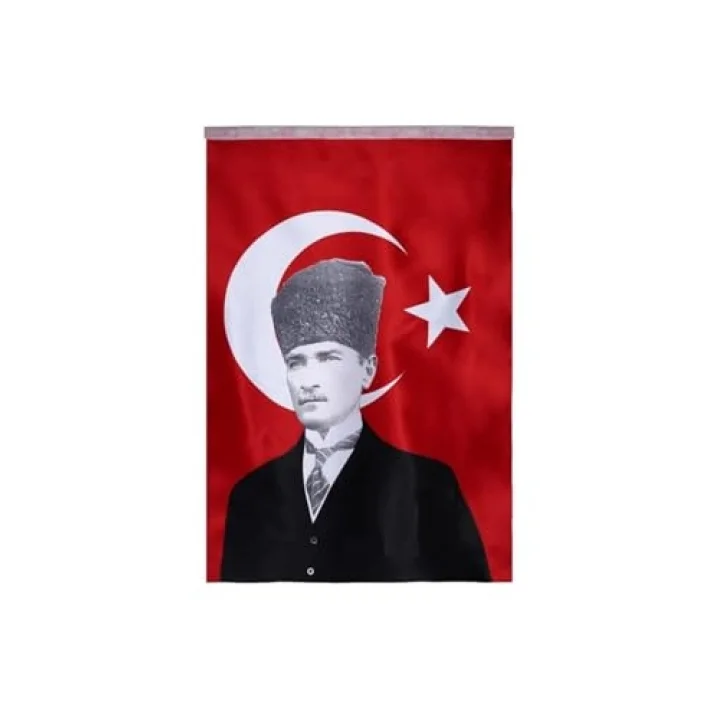 Lona Sanat Atatürklü Türk Bayrağı 135/180