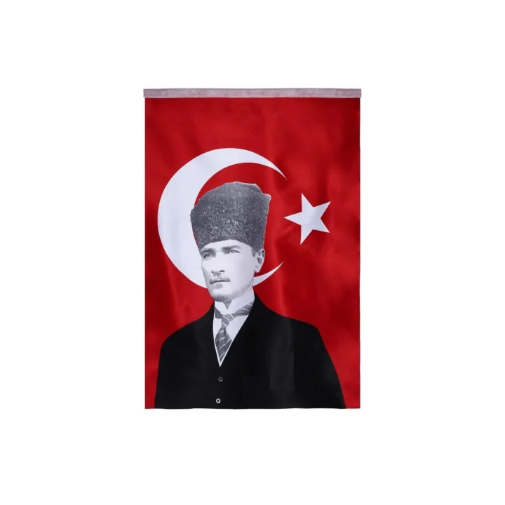 Lona Sanat Atatürklü Türk Bayrağı 135/180