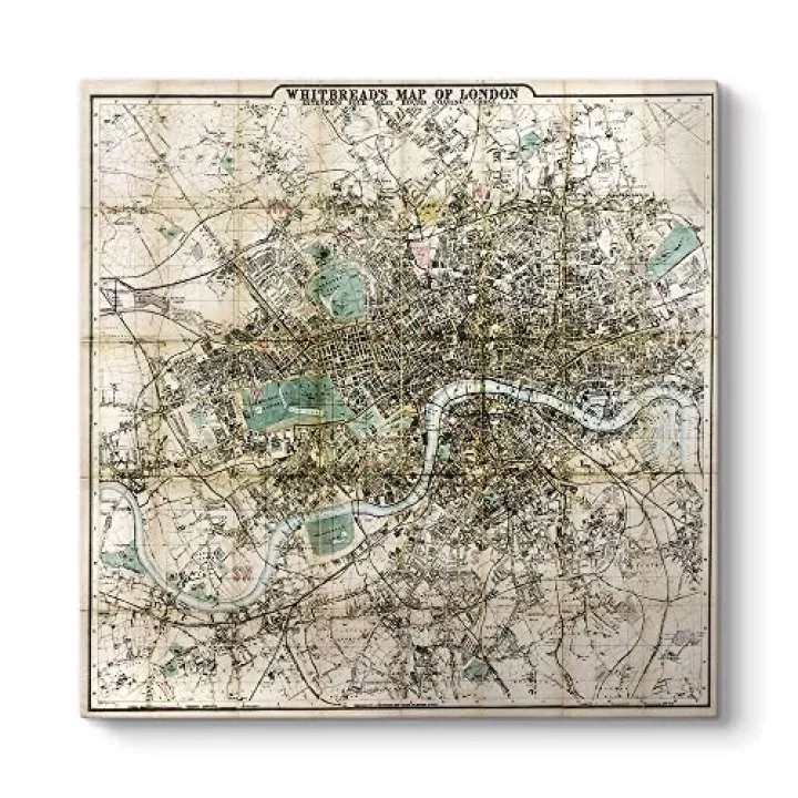 Londra Haritası Kanvas Tablo 40 x 40