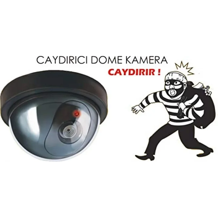 LOREX LR-SK04 Hareket Sensörlü Pilli Caydırıcı DOME Kamera, Harekete Duyarlı Çalışan Sahte Güvenlik Kamerası