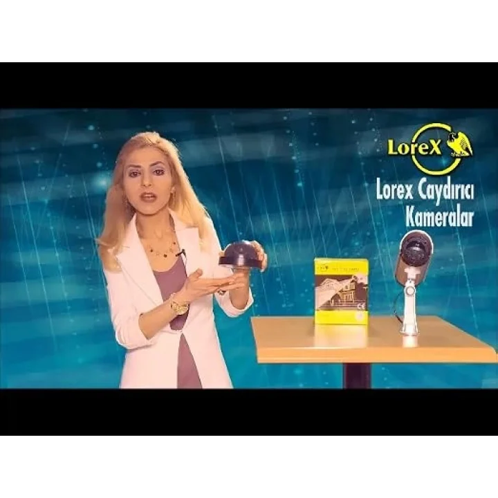 LOREX LR-SK04 Hareket Sensörlü Pilli Caydırıcı DOME Kamera, Harekete Duyarlı Çalışan Sahte Güvenlik Kamerası
