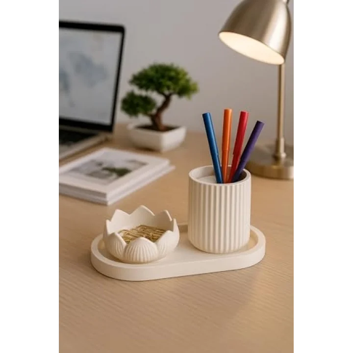 Lotus Form Dekoratif Set – Minimalist & Şık Tasarım (4 Parça)