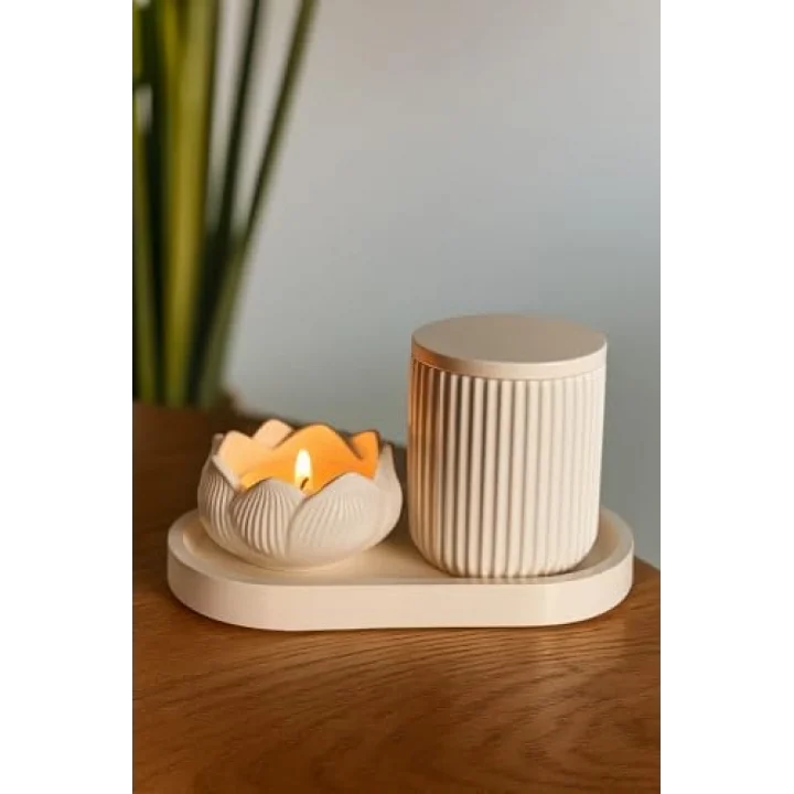 Lotus Form Dekoratif Set – Minimalist & Şık Tasarım (4 Parça)