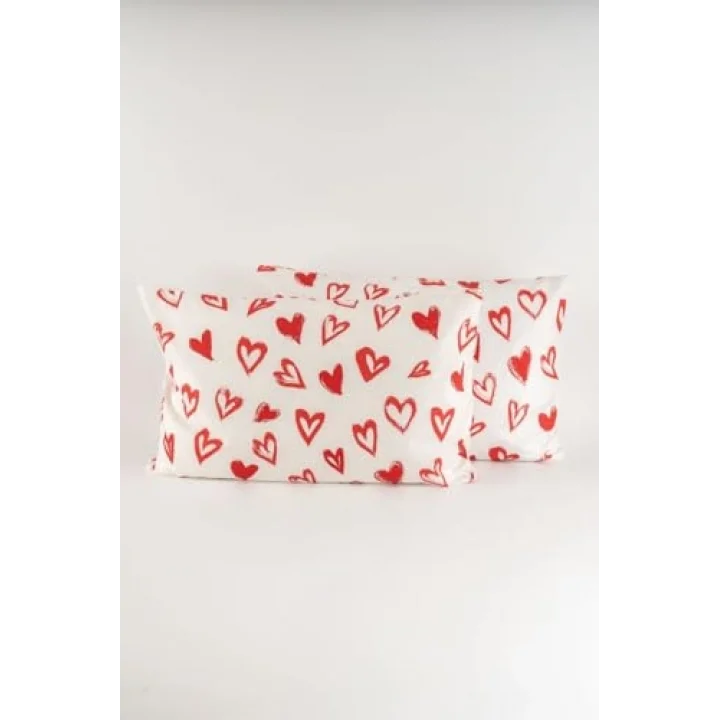 Lover 50x70 2li Yastık Kılıfı, Kırmızı