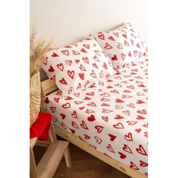 Lover 50x70 2li Yastık Kılıfı, Kırmızı