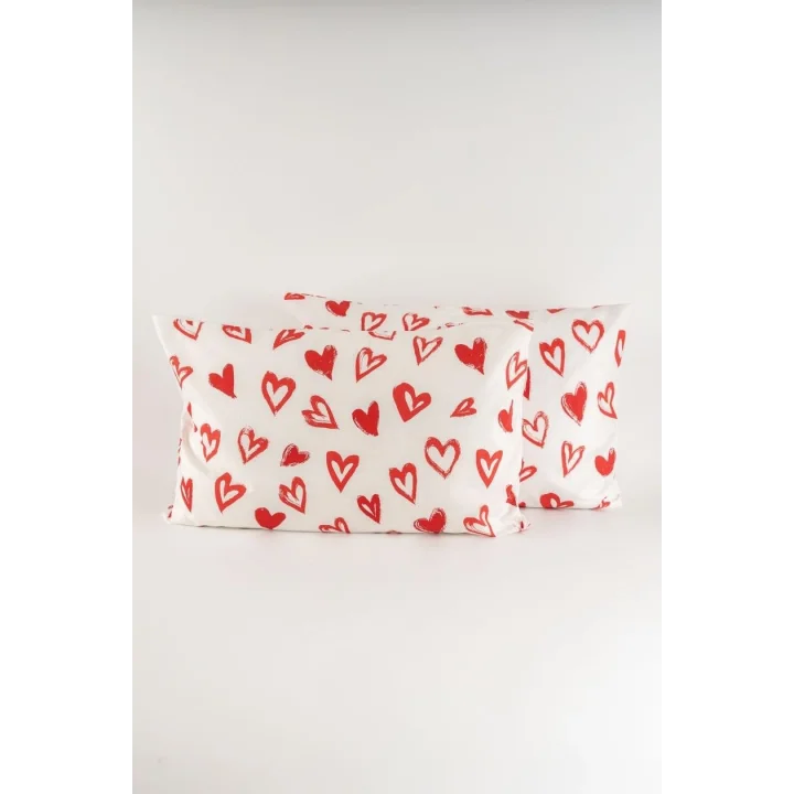 Lover 50x70 2li Yastık Kılıfı, Kırmızı