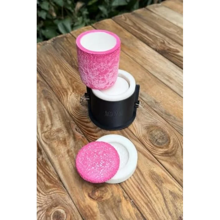LOYA 2 Dairesel Kapaklı Kasnaklı Silikon Kap Kalıbı