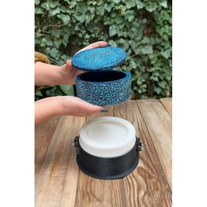 LOYA 3 Dairesel Kapaklı Kasnaklı Silikon Kap Kalıbı