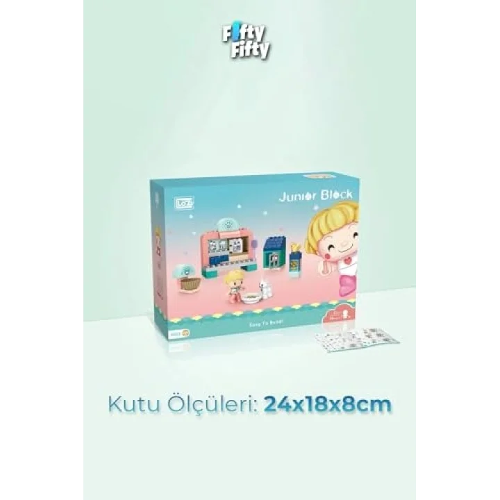 Loz Junior Serisi Pet Klinik 56 Parça Dekoratif Oyuncak Yapım Seti Yapı Blok FFLZ-6002