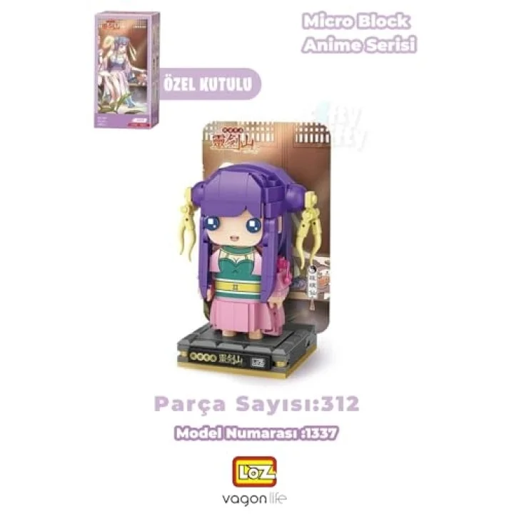 Loz Micro Anime Serisi 1337 Modeli 312 Parça Dekoratif Oyuncak Yapım Seti Yapı Blok FFLZ-1337