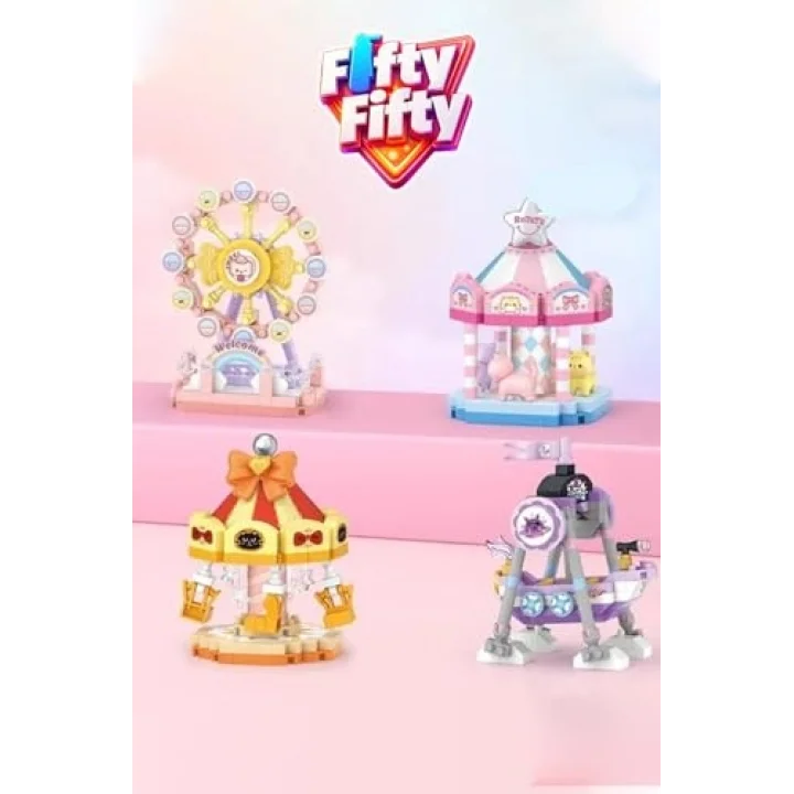 Loz Micro Block 4lü Lunapark Seti 4 Farklı Model Dekoratif Oyuncak Yapım Seti Yapı Blok Seti