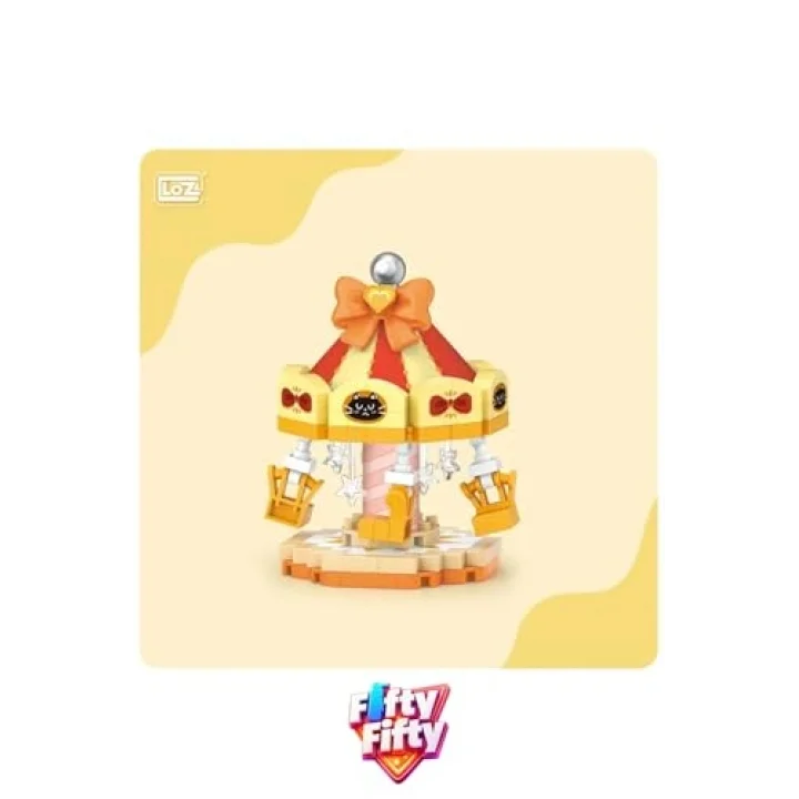 Loz Micro Block 4lü Lunapark Seti 4 Farklı Model Dekoratif Oyuncak Yapım Seti Yapı Blok Seti