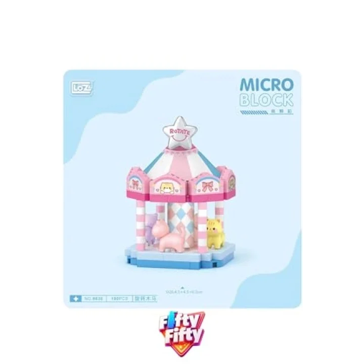 Loz Micro Block 4lü Lunapark Seti 4 Farklı Model Dekoratif Oyuncak Yapım Seti Yapı Blok Seti