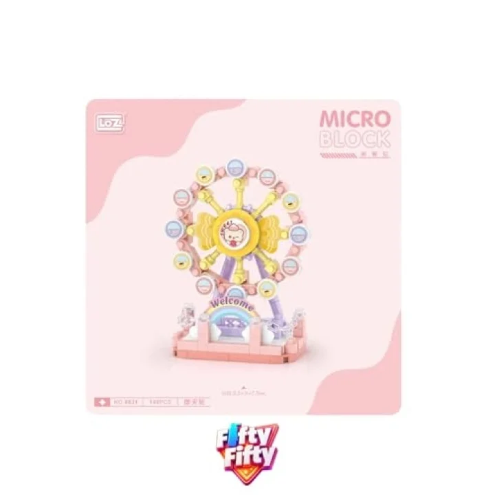 Loz Micro Block 4lü Lunapark Seti 4 Farklı Model Dekoratif Oyuncak Yapım Seti Yapı Blok Seti