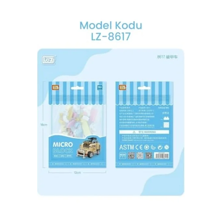 Loz Micro Block 4lü Savaş Araçları 4 Farklı Model Dekoratif Oyuncak Yapım Seti Yapı Blok Seti
