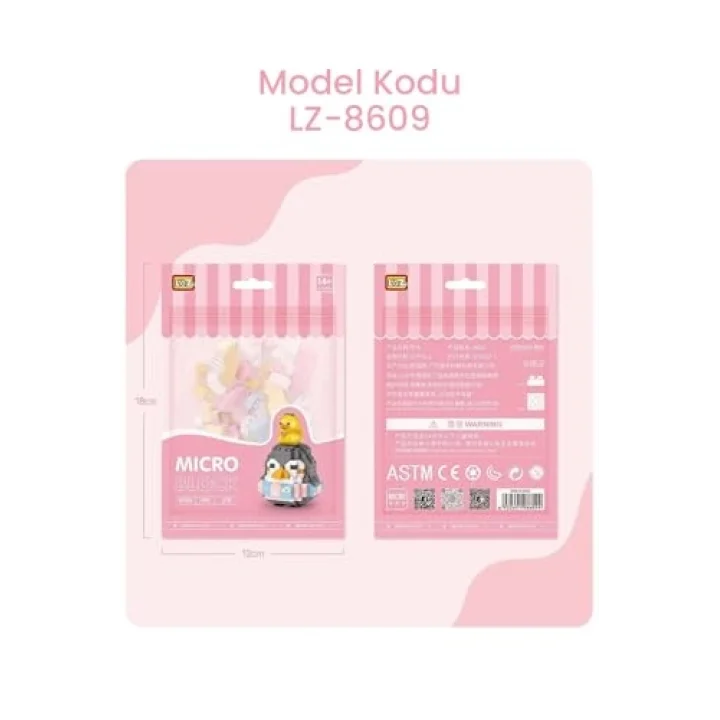 Loz Micro Block 4lü Sevimli Hayvan Seti 4 Farklı Model Dekoratif Oyuncak Yapım Seti Yapı Blok Seti