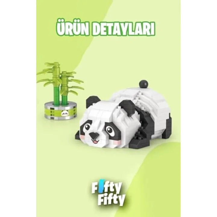Loz Micro Block Serisi Panda 340 Parça Oyuncak Yapım Seti FFLZ-8804