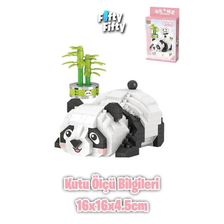 Loz Micro Block Serisi Panda 340 Parça Oyuncak Yapım Seti FFLZ-8804
