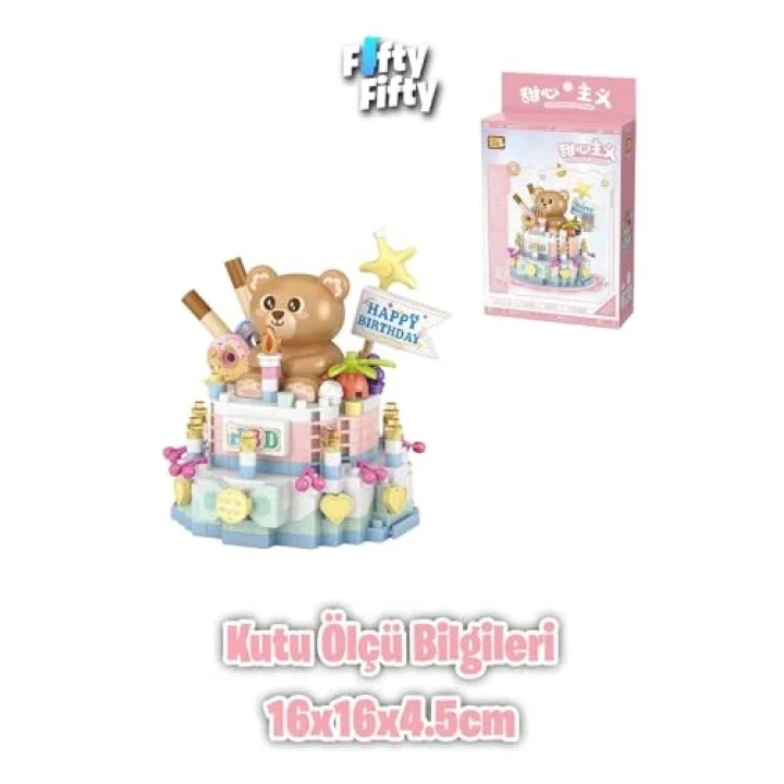 LOZ Micro Block Serisi Sevimli Pasta 370 Parça Oyuncak Yapım Seti FFLZ-8807