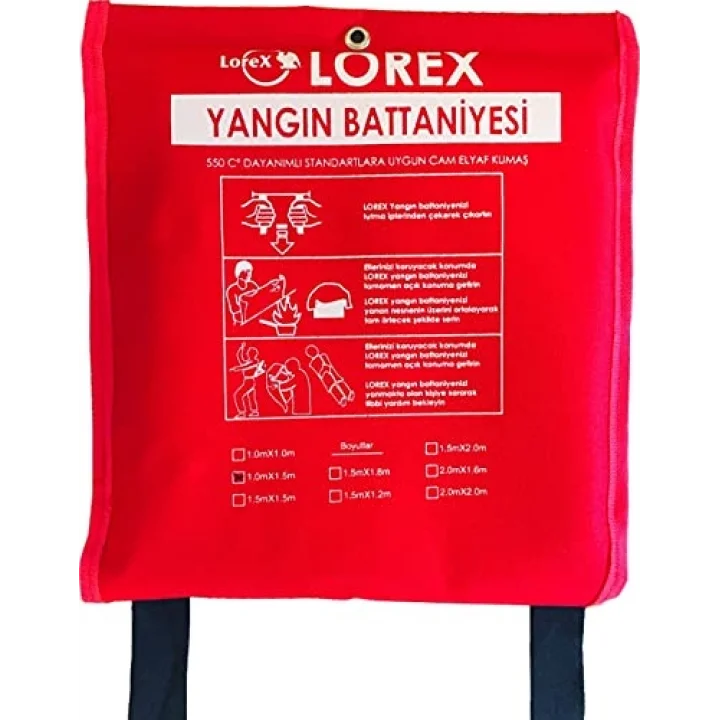 LR-FB1015C Çantalı 100cm x 150cm Yangın Battaniyesi