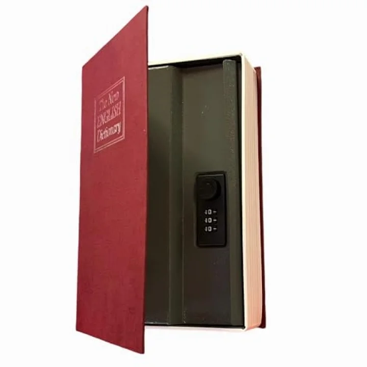 LR-SBR Kitap Şeklinde Gizli Kasa - Kumbara - Kırmızı