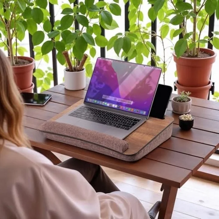 LS013 Minderli Laptop Sehpası (Ceviz)