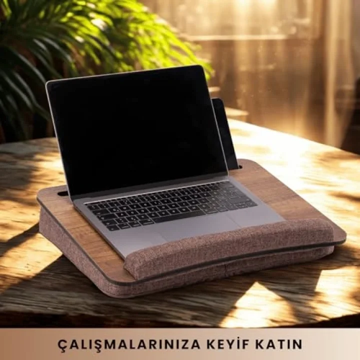 LS013 Minderli Laptop Sehpası (Ceviz)