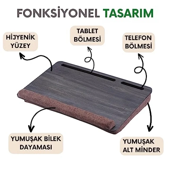 LS021 Minderli 15,6 ve 17,3 Laptop Sehpası