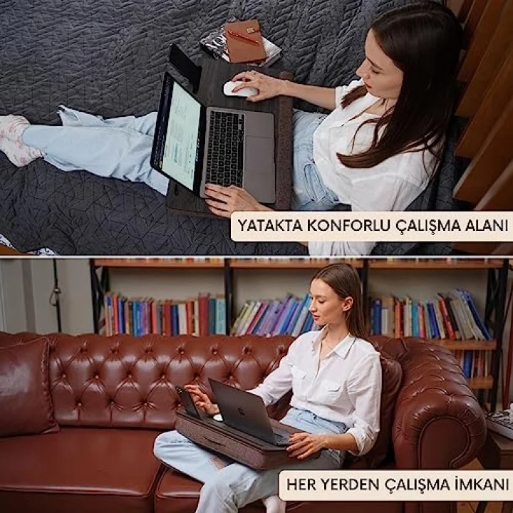 LS021 Minderli 15,6 ve 17,3 Laptop Sehpası