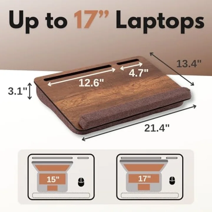 LS023 Minderli Laptop Sehpası (Ceviz)