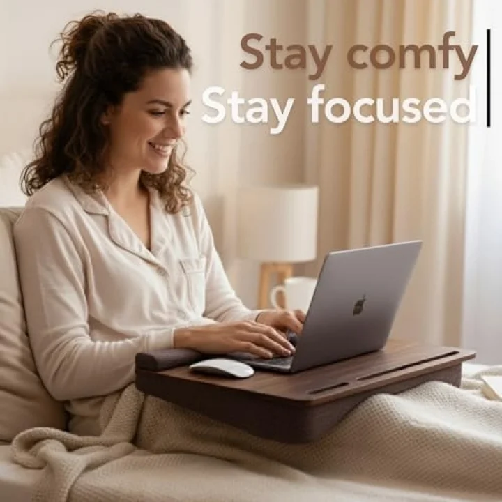 LS023 Minderli Laptop Sehpası (Ceviz)
